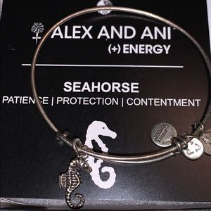 Alex and Ani Silver Seahorse Charm Bracelet